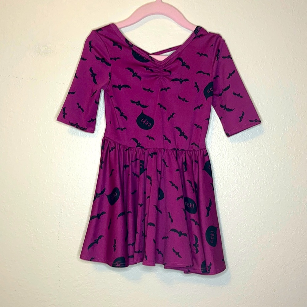 Dot Dot Smile Halloween 🎃 Dress 2T Purple Bats